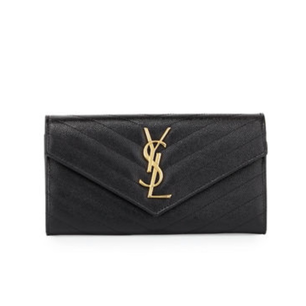 Monogramme Large Grain de Poudre Leather Wallet